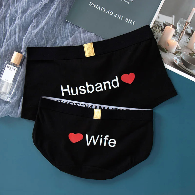 2Pcs Couples Lovers Underwear