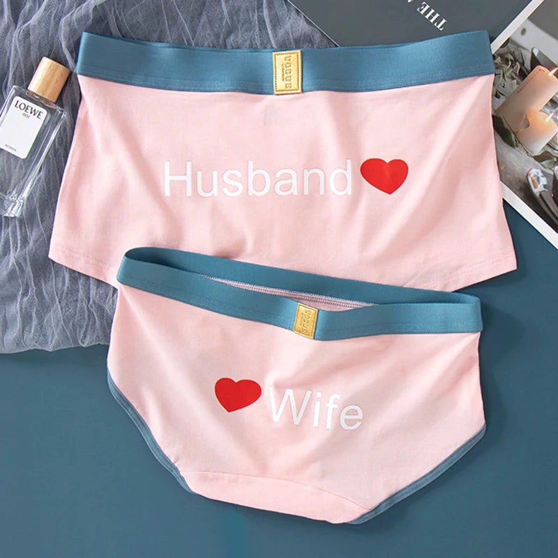 2Pcs Couples Lovers Underwear