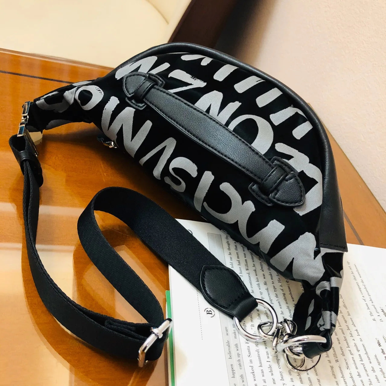 Women Oxford Rhinestone Evil Eye Waist Bag