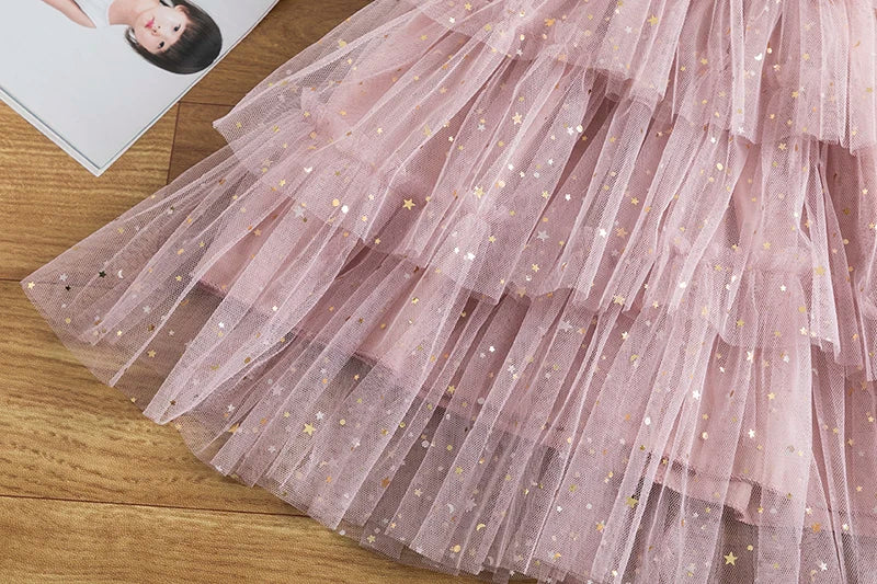 Girls Princess Dresses For Kids Sequin Elegant
