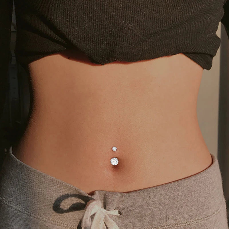 5/6/7/12pcs/set Stainless Steel Navel Belly Button Rings Women Fashion Belly Button Ring