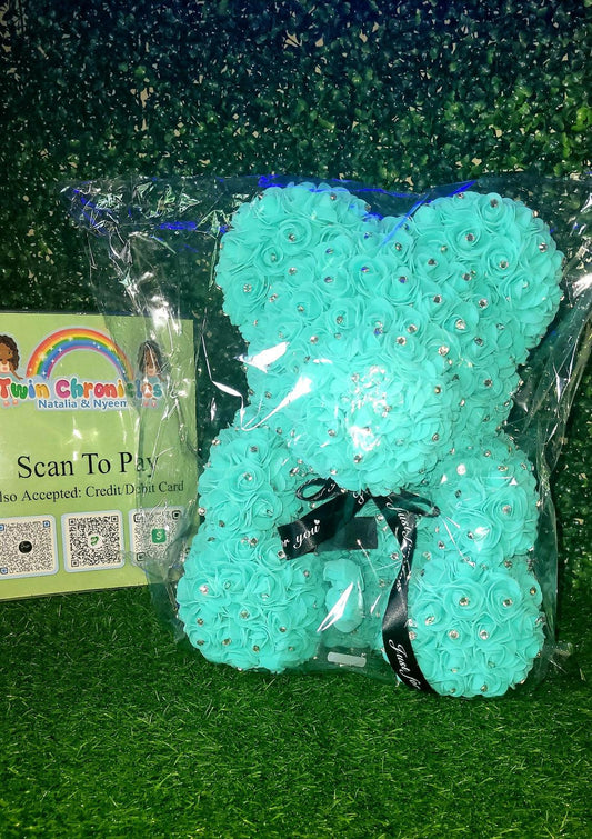 Huge-Bling Rose Bear - Twin Chronicles