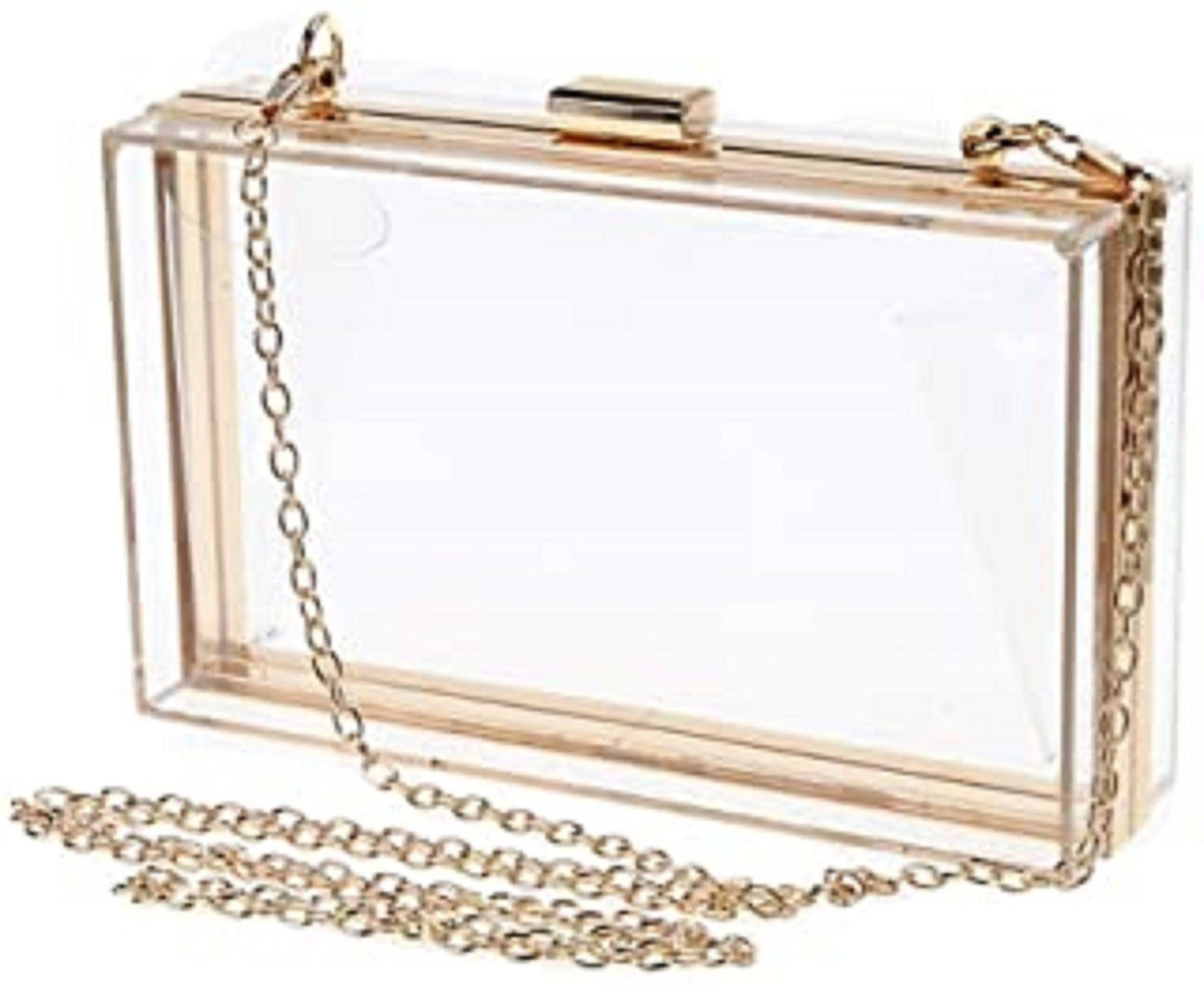 Gold Trim Clear Clutch - Twin Chronicles 