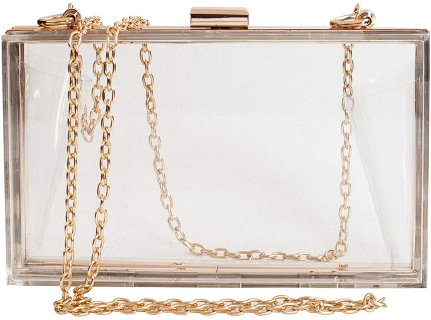 Gold Trim Clear Clutch - Twin Chronicles 