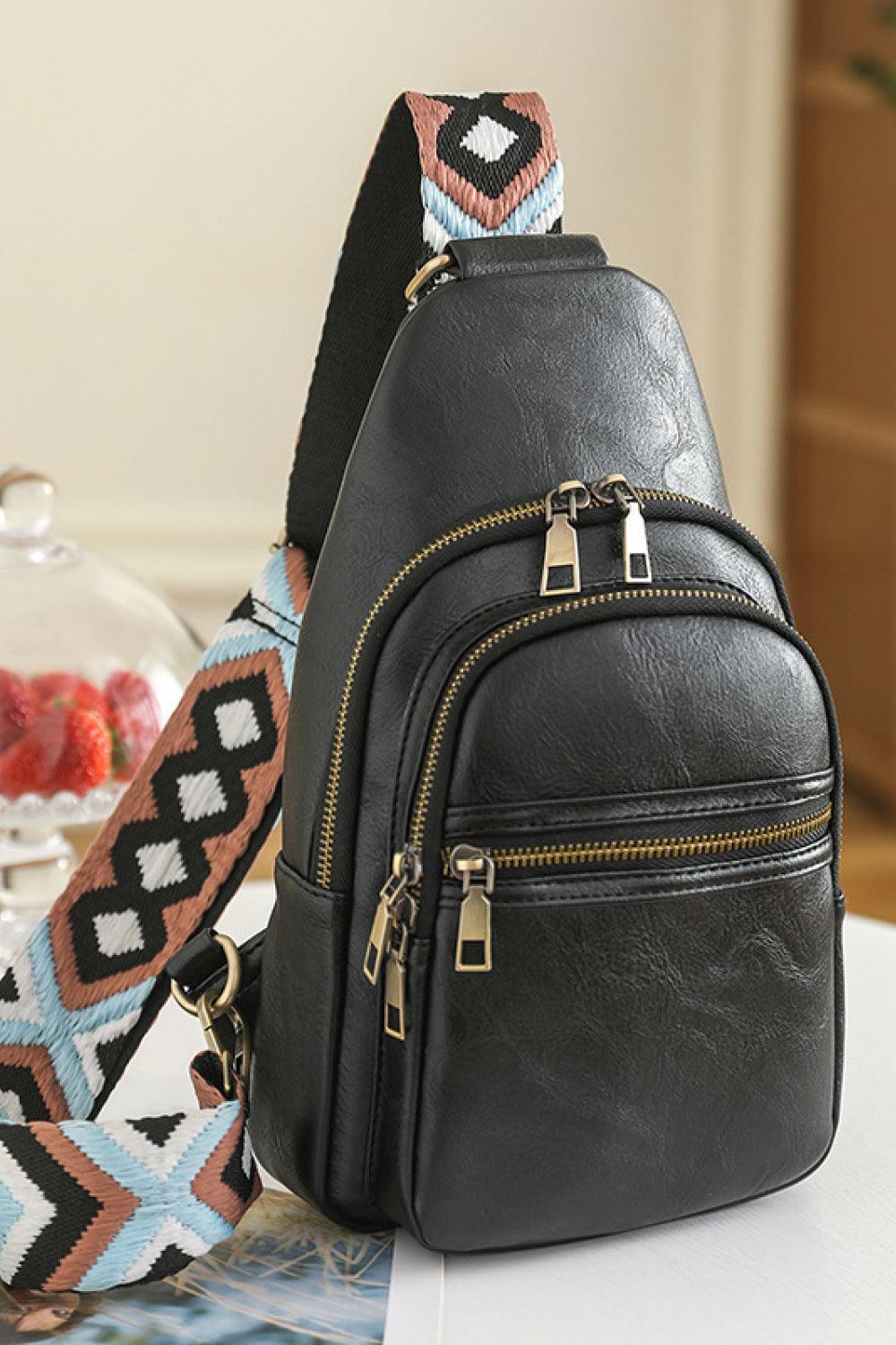 Baeful It's Your Time PU Leather Sling Bag - Twin Chronicles