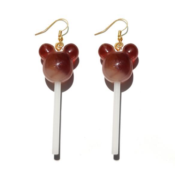 Lollipop Drop Earrings - Handmade Cute Girls earrings - Twin Chronicles