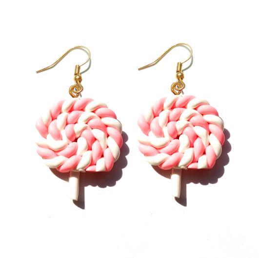 Lollipop Drop Earrings - Handmade Cute Girls earrings - Twin Chronicles