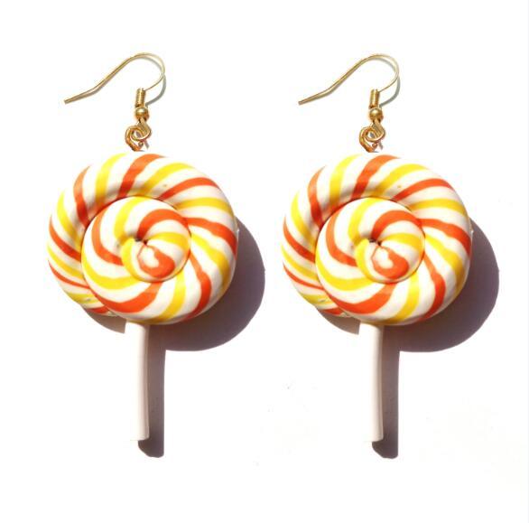 Lollipop Drop Earrings - Handmade Cute Girls earrings - Twin Chronicles