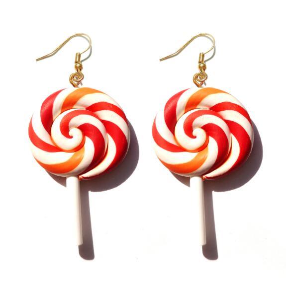 Lollipop Drop Earrings - Handmade Cute Girls earrings - Twin Chronicles