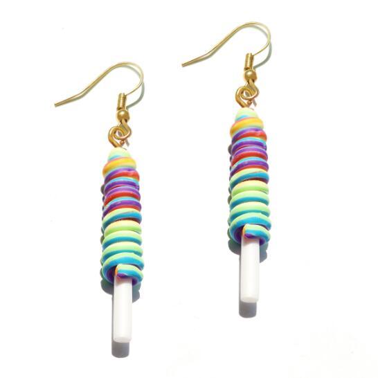 Lollipop Drop Earrings - Handmade Cute Girls earrings - Twin Chronicles