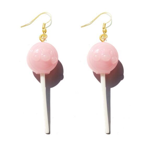 Lollipop Drop Earrings - Handmade Cute Girls earrings - Twin Chronicles