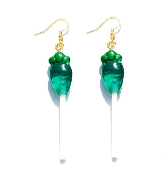 Lollipop Drop Earrings - Handmade Cute Girls earrings - Twin Chronicles