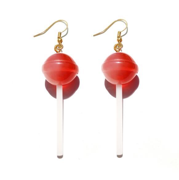 Lollipop Drop Earrings - Handmade Cute Girls earrings - Twin Chronicles