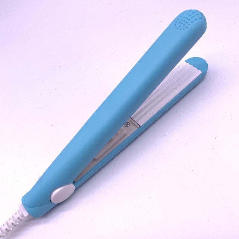A mini hair iron pink corrugated plate electric hair iron - Twin Chronicles