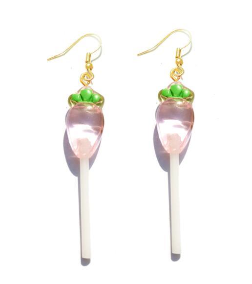 Lollipop Drop Earrings - Handmade Cute Girls earrings - Twin Chronicles