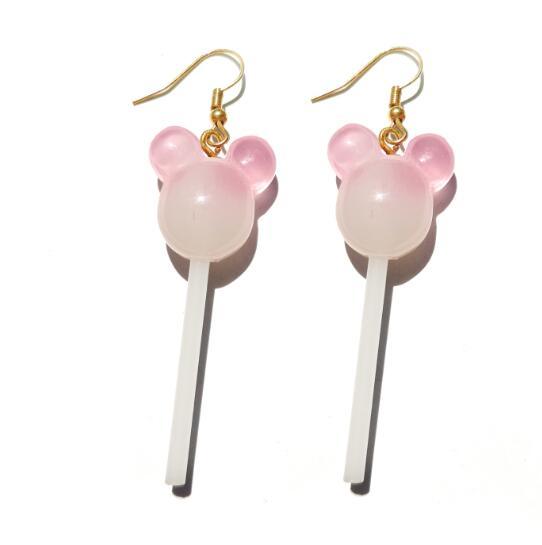 Lollipop Drop Earrings - Handmade Cute Girls earrings - Twin Chronicles