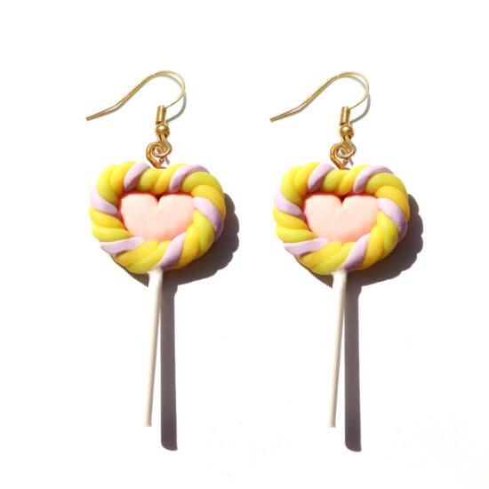 Lollipop Drop Earrings - Handmade Cute Girls earrings - Twin Chronicles