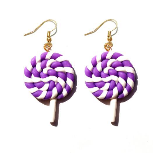 Lollipop Drop Earrings - Handmade Cute Girls earrings - Twin Chronicles