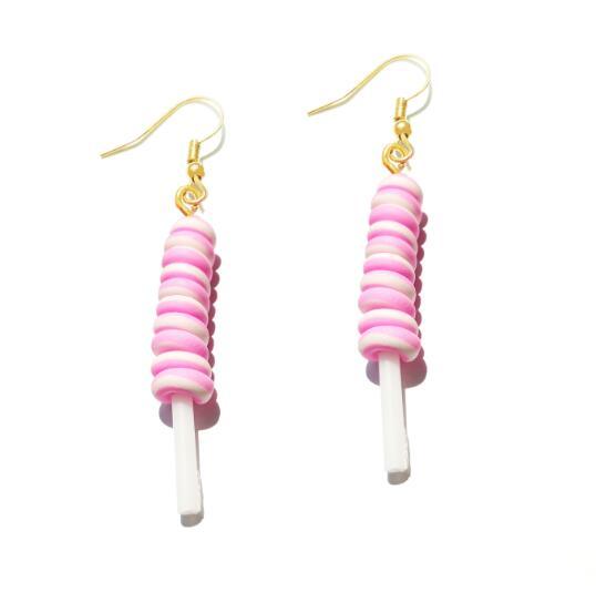 Lollipop Drop Earrings - Handmade Cute Girls earrings - Twin Chronicles
