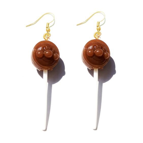 Lollipop Drop Earrings - Handmade Cute Girls earrings - Twin Chronicles