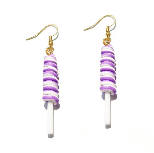Lollipop Drop Earrings - Handmade Cute Girls earrings - Twin Chronicles