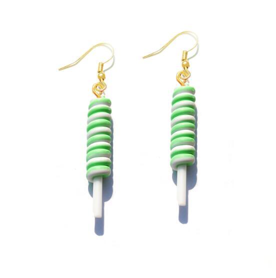 Lollipop Drop Earrings - Handmade Cute Girls earrings - Twin Chronicles