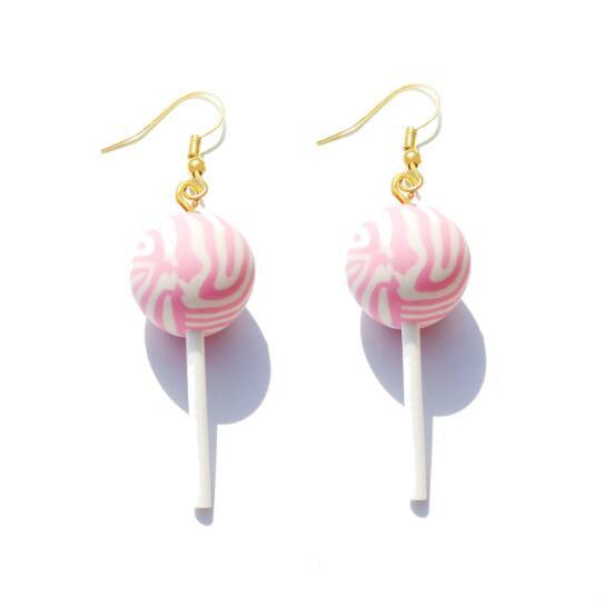 Lollipop Drop Earrings - Handmade Cute Girls earrings - Twin Chronicles