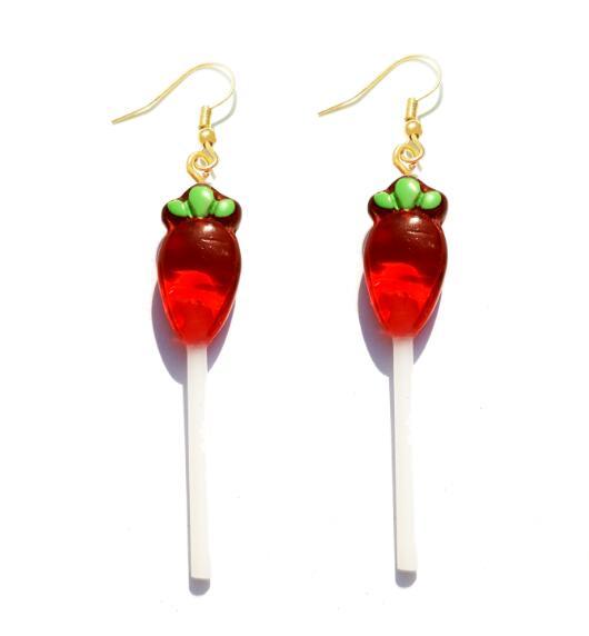 Lollipop Drop Earrings - Handmade Cute Girls earrings - Twin Chronicles
