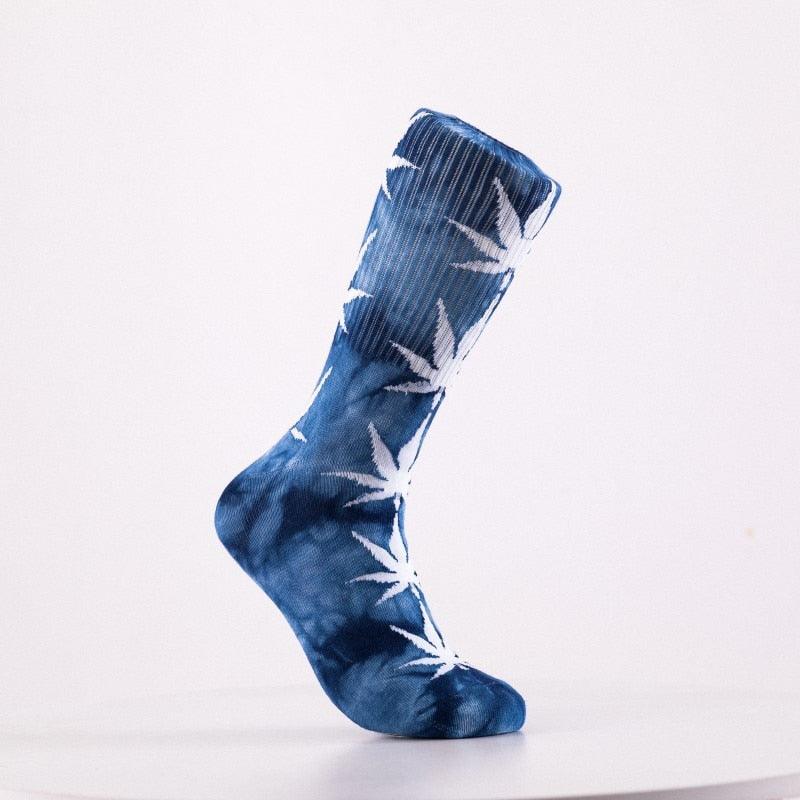 High-quality Tie-dyed Leaf Socks Long Fashion Weed Socks - Twin Chronicles