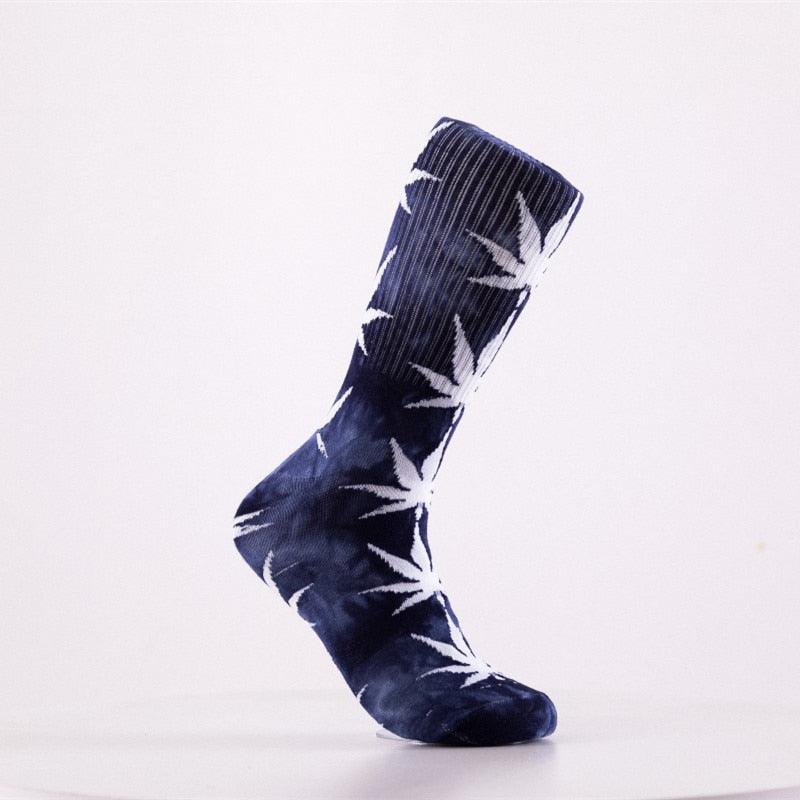 High-quality Tie-dyed Leaf Socks Long Fashion Weed Socks - Twin Chronicles