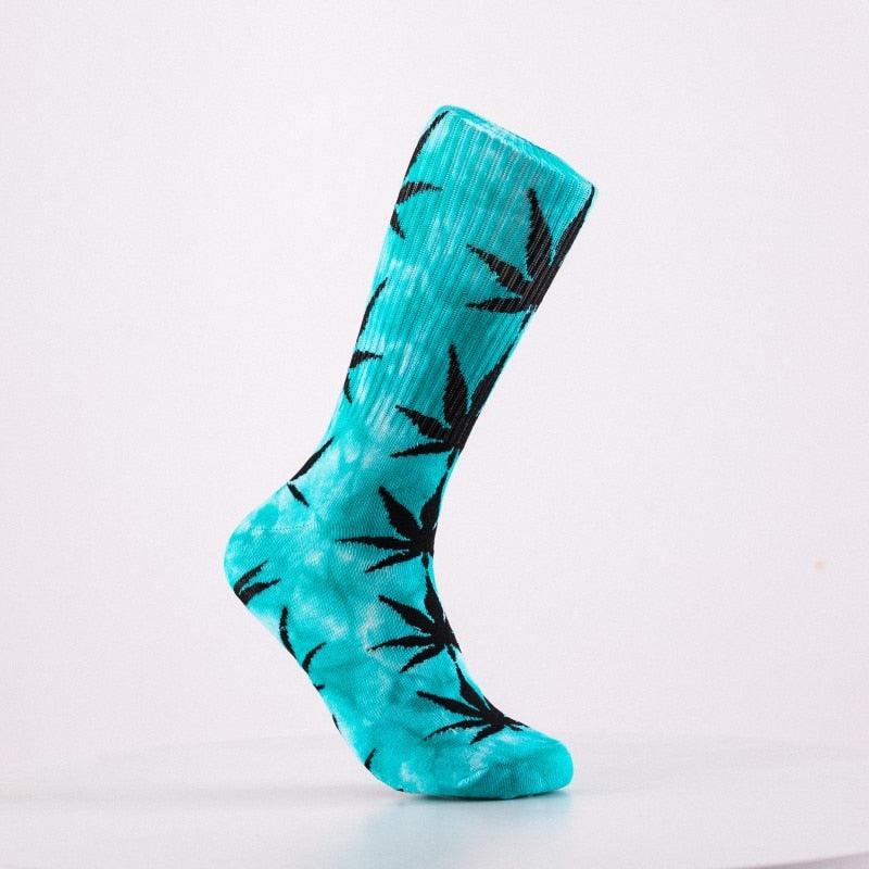 High-quality Tie-dyed Leaf Socks Long Fashion Weed Socks - Twin Chronicles