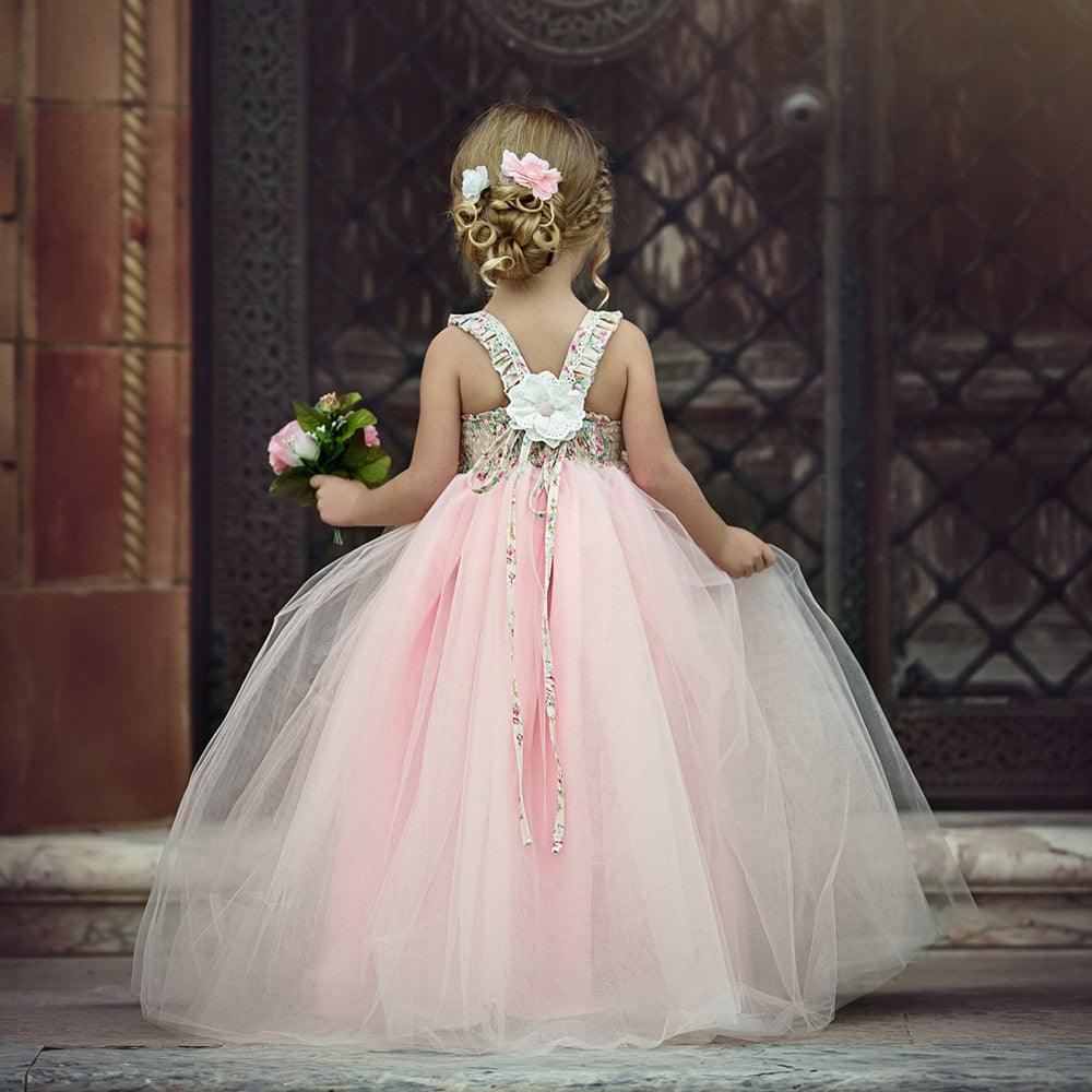 1-7Y Children Girls Tulle Tutu Dress -Party Princess Maxi Dresses Kids Outfits - Twin Chronicles