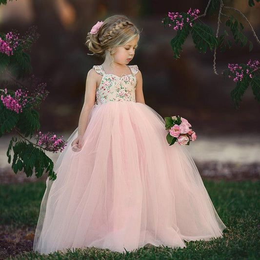 1-7Y Children Girls Tulle Tutu Dress -Party Princess Maxi Dresses Kids Outfits - Twin Chronicles