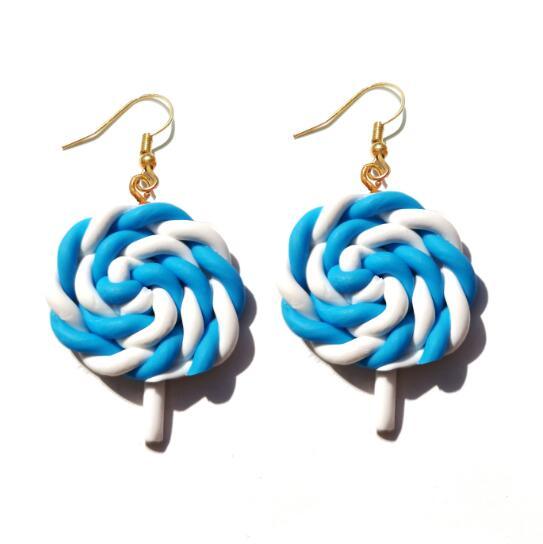 Lollipop Drop Earrings - Handmade Cute Girls earrings - Twin Chronicles