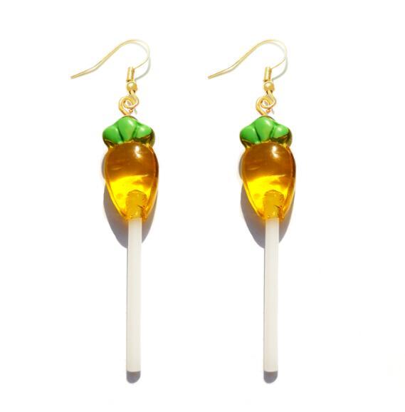 Lollipop Drop Earrings - Handmade Cute Girls earrings - Twin Chronicles