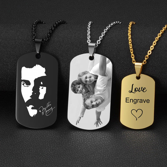 Custom Pictures Photo Necklace for Women Stainless Steel - Twin Chronicles 