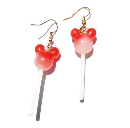 Lollipop Drop Earrings - Handmade Cute Girls earrings - Twin Chronicles