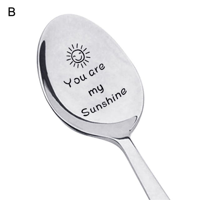 Stainless Steel Engraved Spoon Tableware Gift - Twin Chronicles