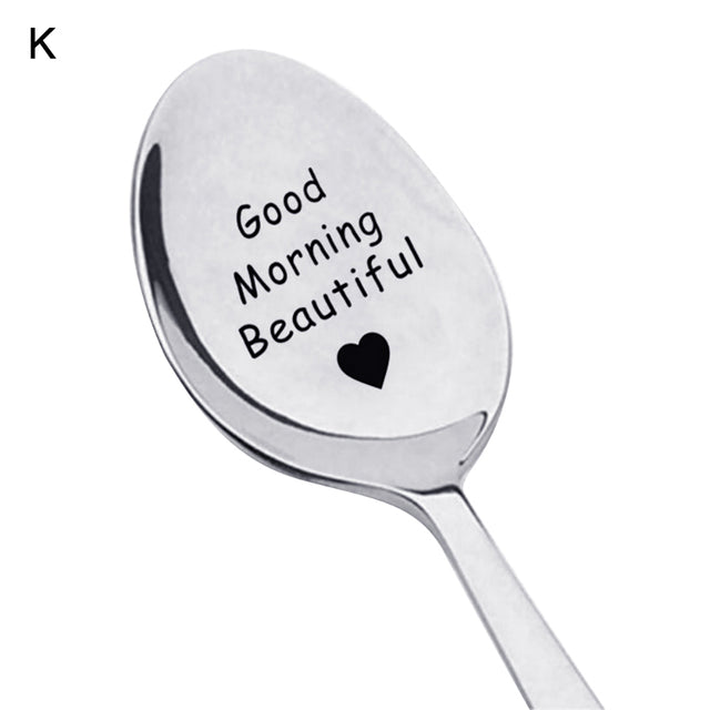 Stainless Steel Engraved Spoon Tableware Gift - Twin Chronicles