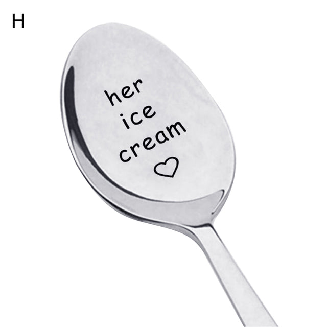 Stainless Steel Engraved Spoon Tableware Gift - Twin Chronicles