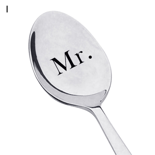 Stainless Steel Engraved Spoon Tableware Gift - Twin Chronicles