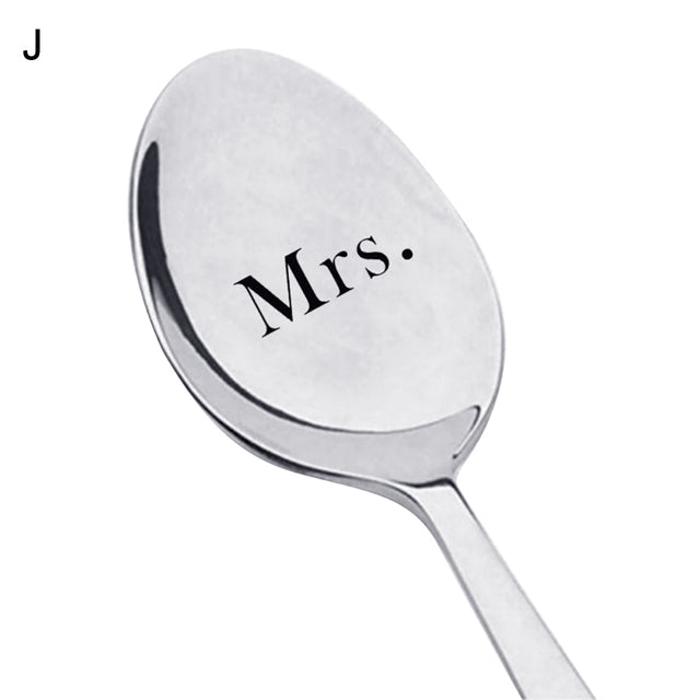 Stainless Steel Engraved Spoon Tableware Gift - Twin Chronicles