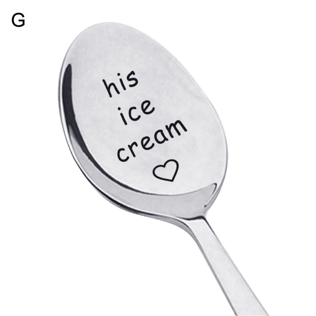 Stainless Steel Engraved Spoon Tableware Gift - Twin Chronicles