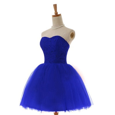 elegant women short prom dress lace up princess sweetheart beading fashion - Twin Chronicles