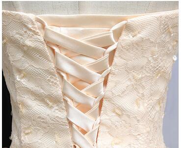 elegant women short prom dress lace up princess sweetheart beading fashion - Twin Chronicles