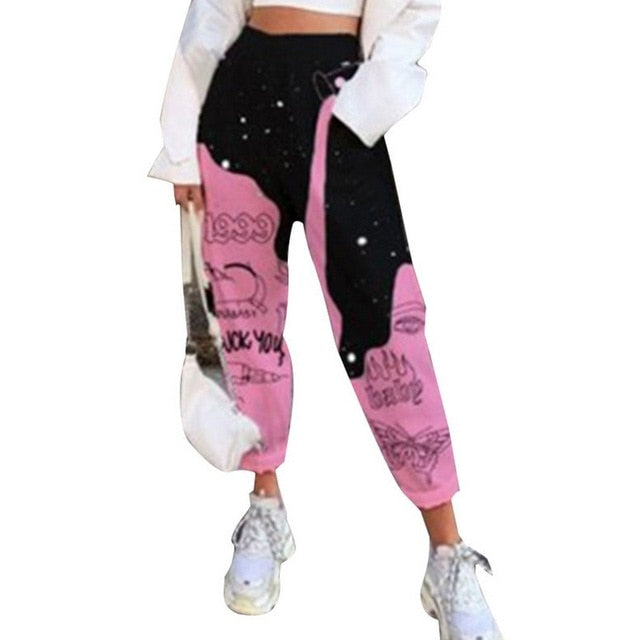 Women Fashion High Waist Wide Leg Sweatpants - Twin Chronicles