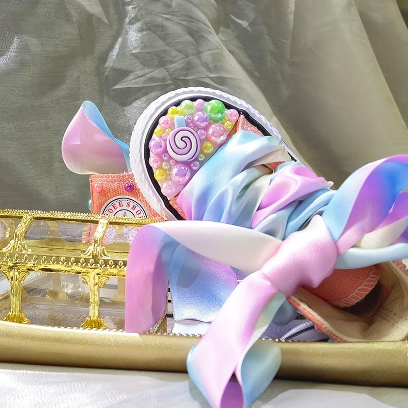 Random Lollipop Rainbow Candy Canvas -handmade bling - Twin Chronicles
