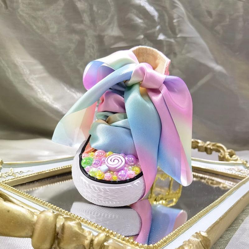 Random Lollipop Rainbow Candy Canvas -handmade bling - Twin Chronicles