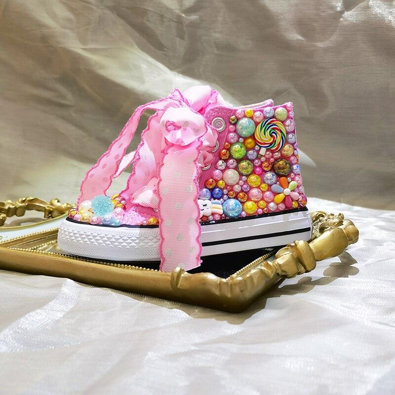 Random Lollipop Rainbow Candy Canvas -handmade bling - Twin Chronicles