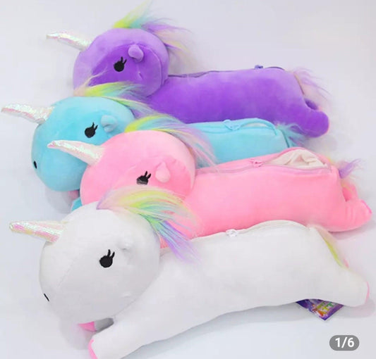 Stuffed Unicorn Pencil Case - Twin Chronicles